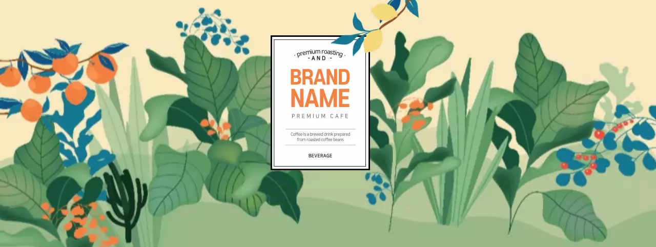 Crisp illustrated cafe cup holder