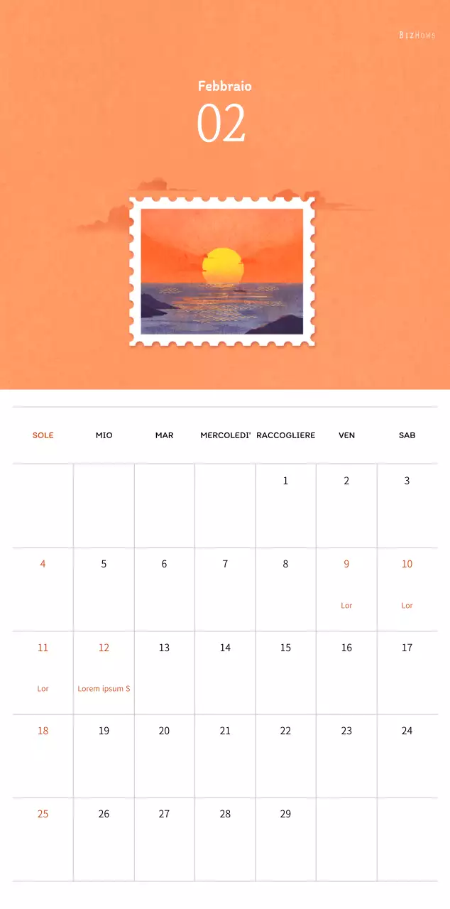 Illustrazioni di francobolli con un concetto caldo