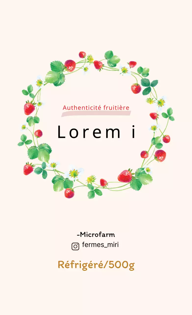 Confiture de fraises maison beige