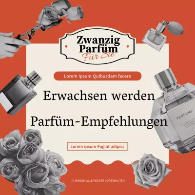 Stimmungsvolles Vintage-Parfüm in Rot