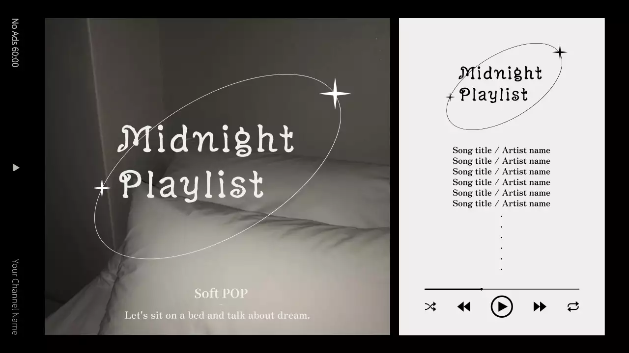 黒 シンプル 音楽 プレゼンテーション YouTube サムネイル