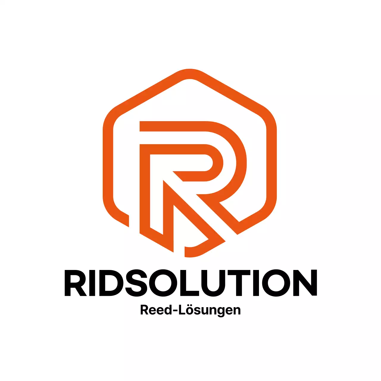 Einfaches orangefarbenes Firmenlogo Firmenuntersetzer