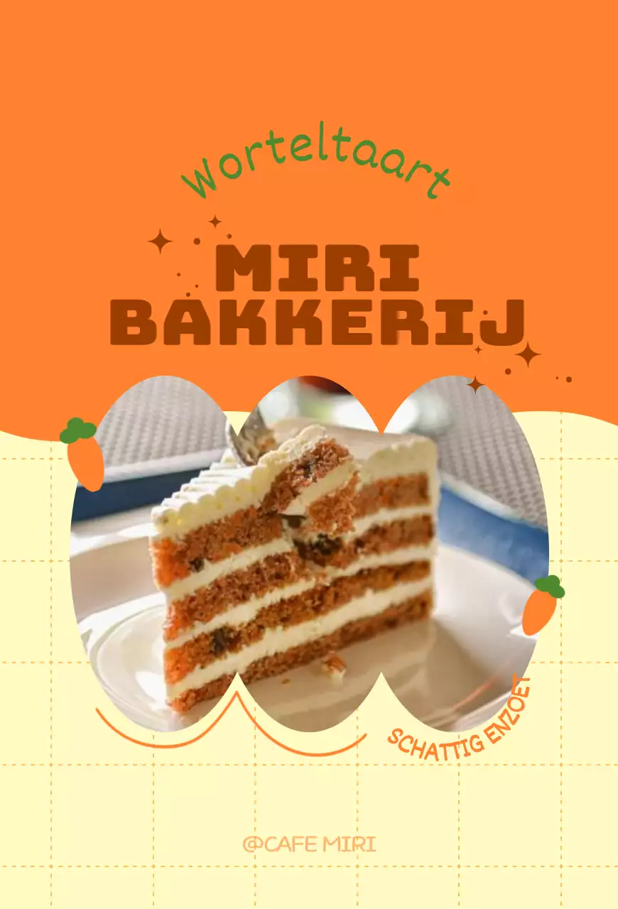 Promoot je menu met een schattig oranje frame