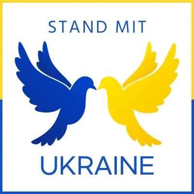 Blau Gelb Frieden Soziale Medien