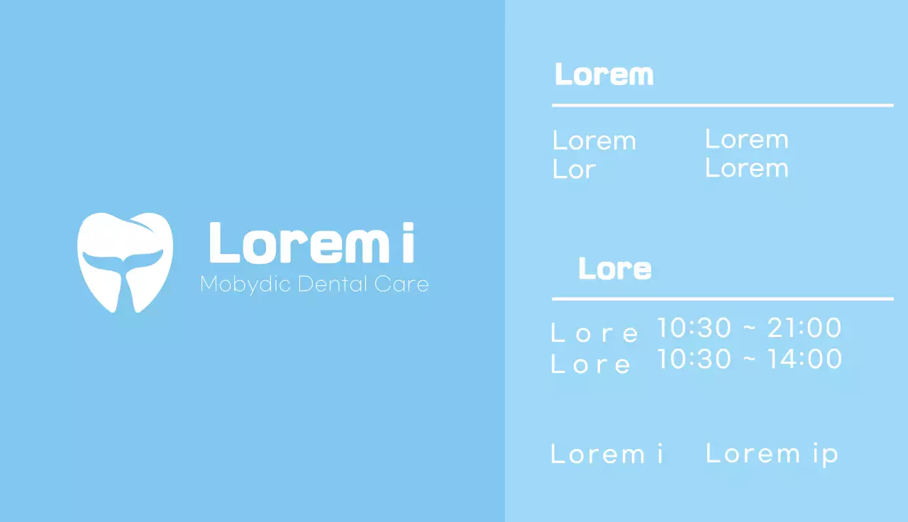 Logótipo azul limpo para empresas dentárias