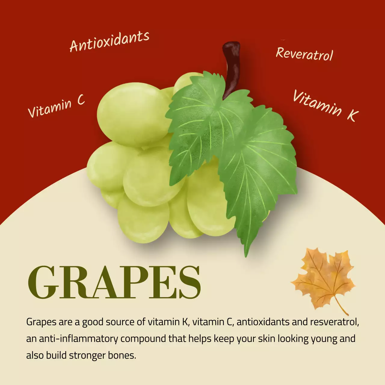 Promote simple seasonal fruits in red