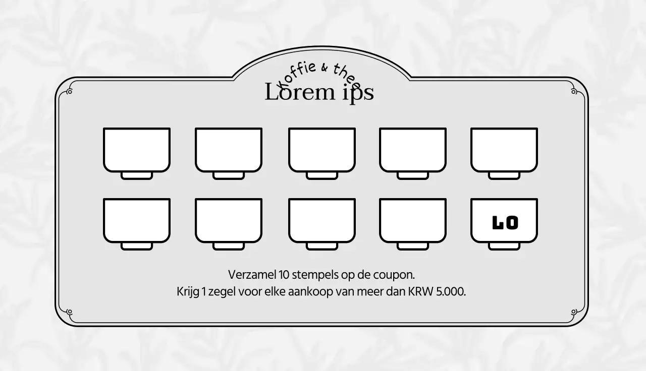 Grey Illustrated Logo Cafe Thee Coupon