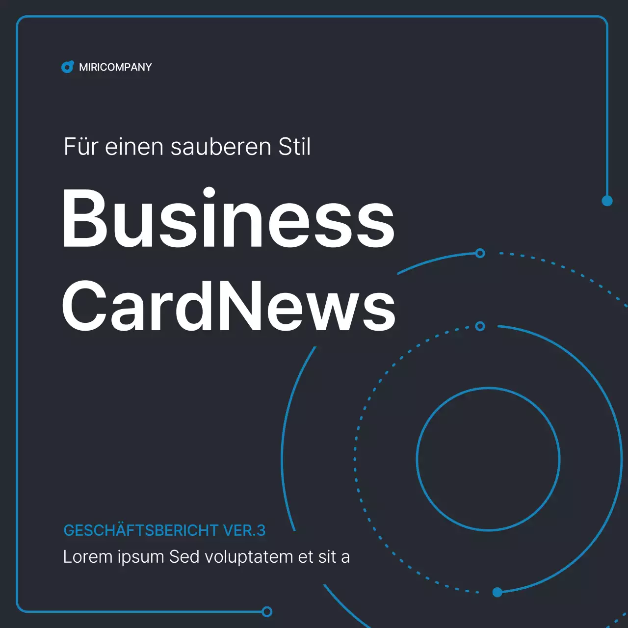 Einfache geometrische Formen in Schwarz und Blau für Unternehmen