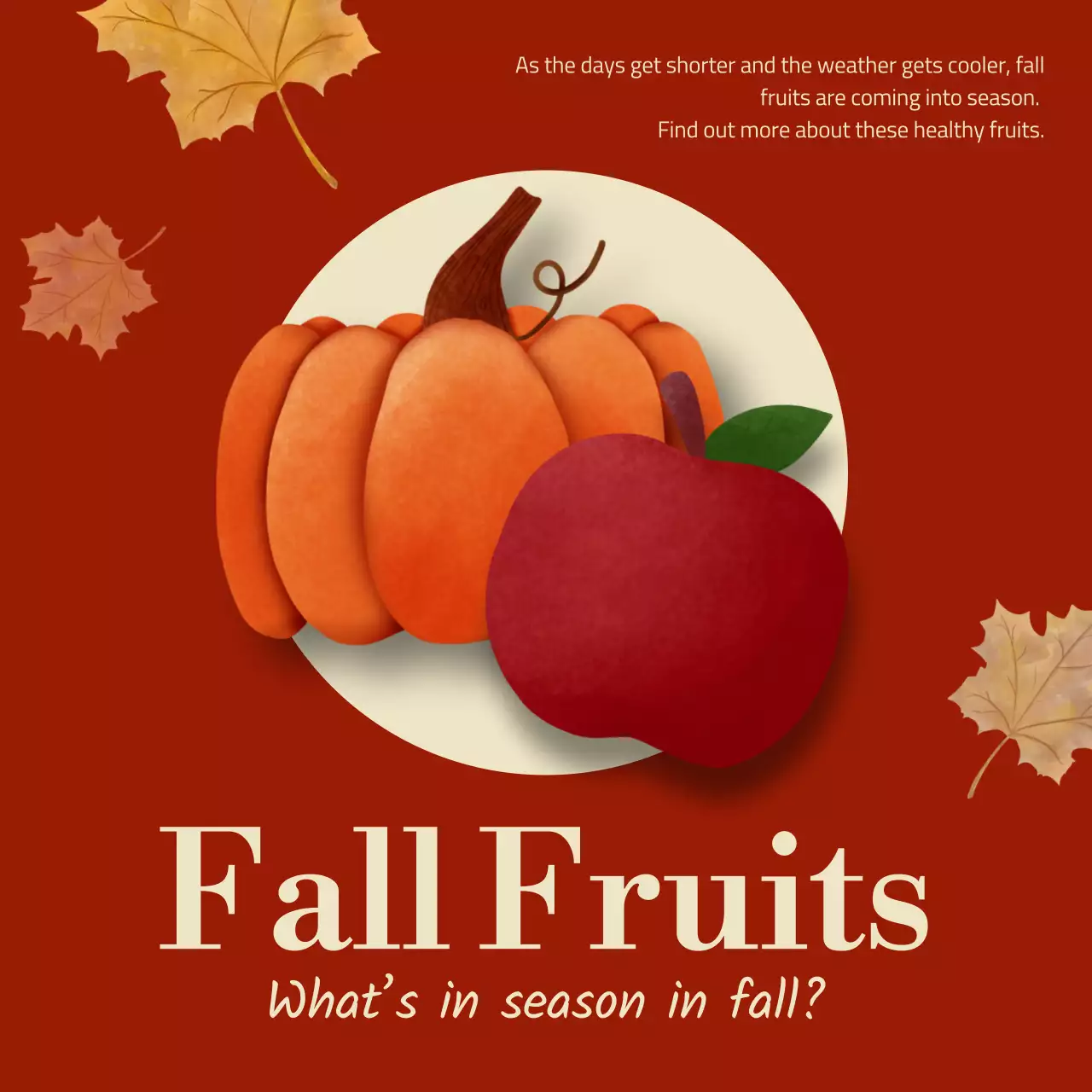 Promote simple seasonal fruits in red