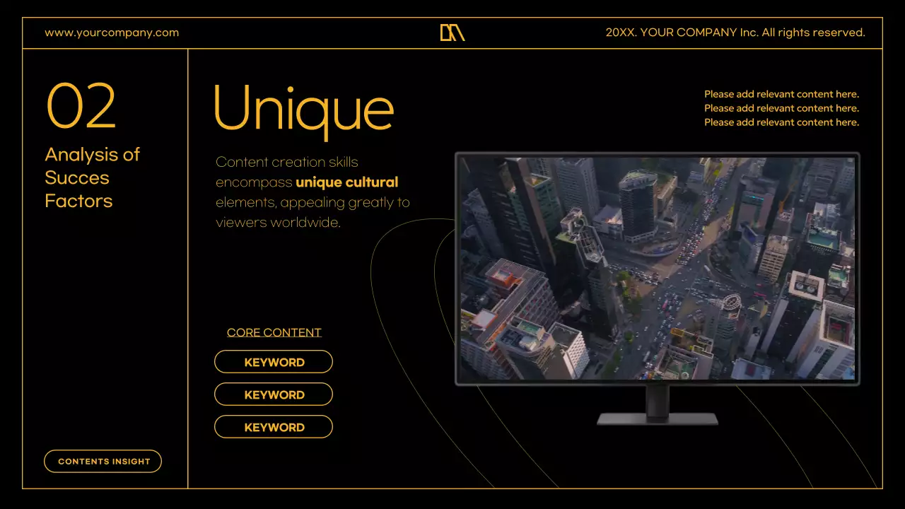 블랙 모던 콘텐츠 프로모션 프리젠테이션