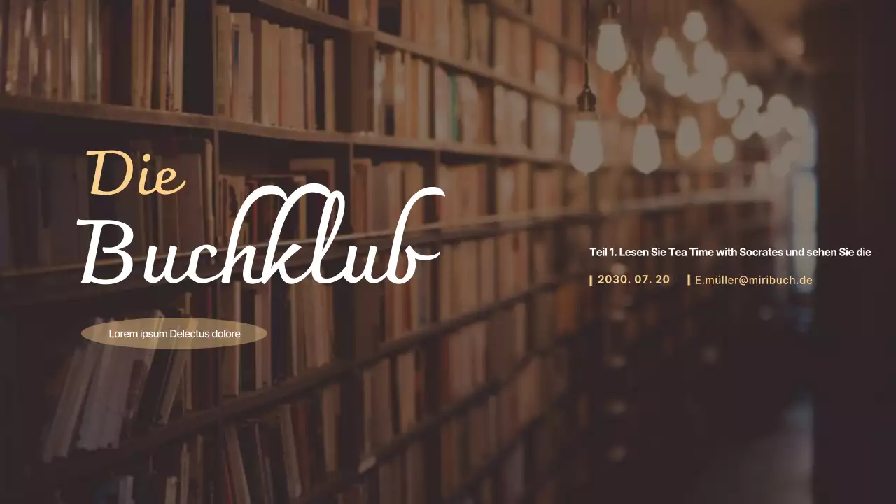 Braun gefärbter geisteswissenschaftlicher Buchclub