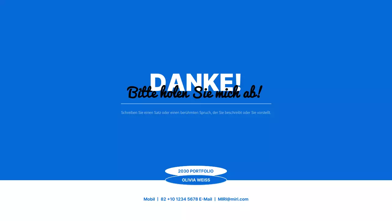 Ein blaues, geordnetes Portfolio