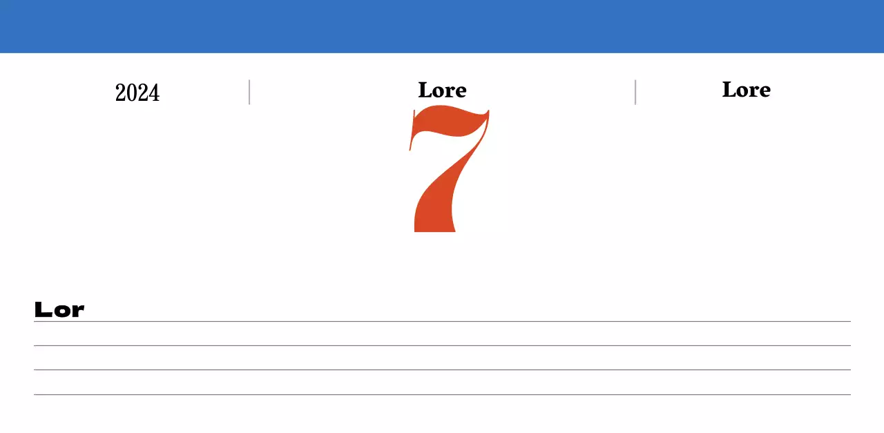 Calendario nostalgico di concezione retrò in rosso e blu