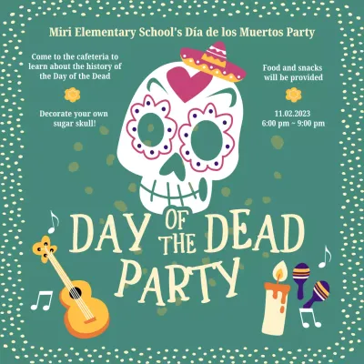 Green Cultural Party Announcement Social Media Post