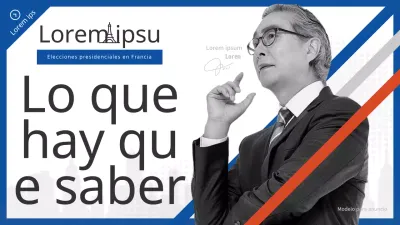Conferencia invitada de un experto sobre las elecciones francesas en azul y rojo