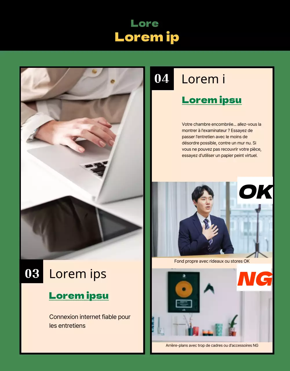 L'entretien en face-à-face StudyCafe en vert et jaune vibrant