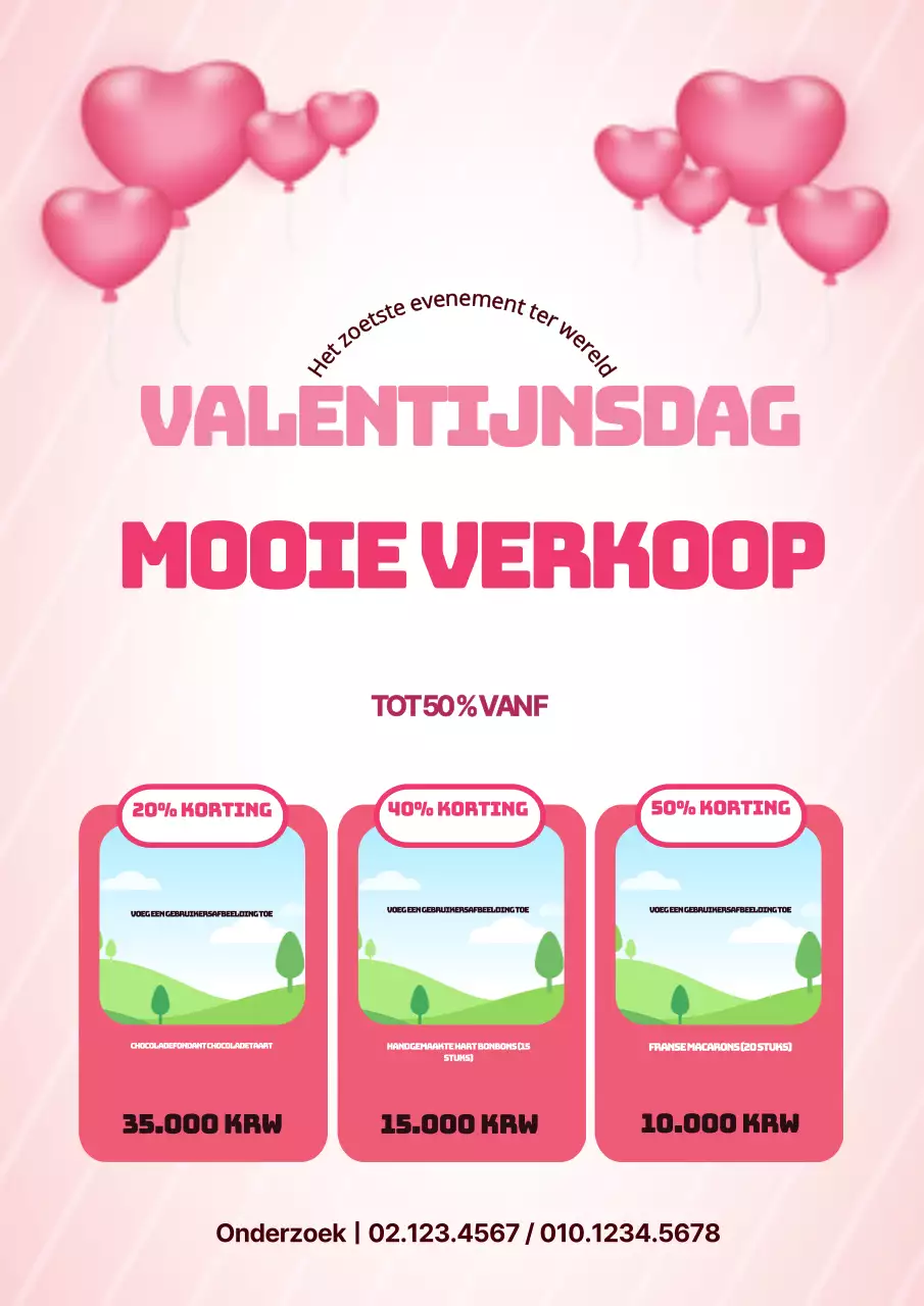 Promoot een schone Valentijnsverkoop met roze hartballonnen