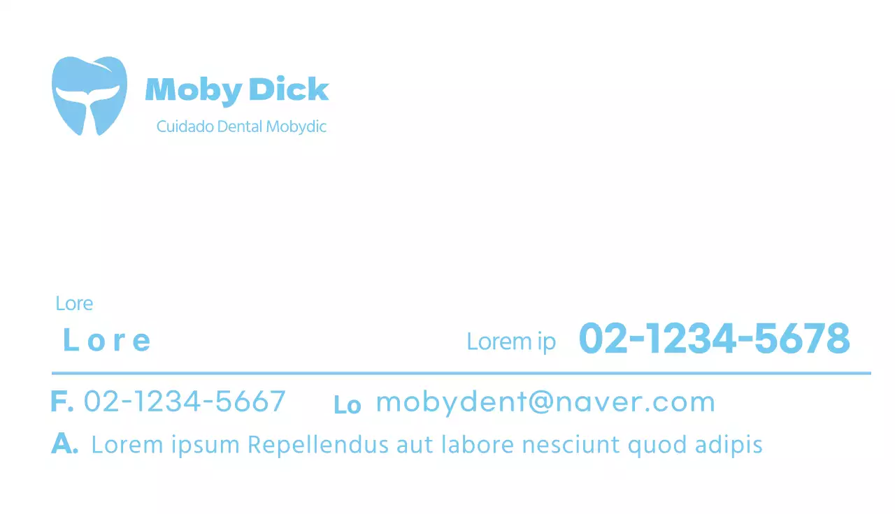 Logotipo azul negocio dental limpio