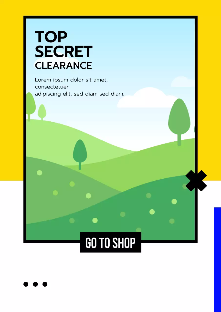 黄色 モダン セール ポスター