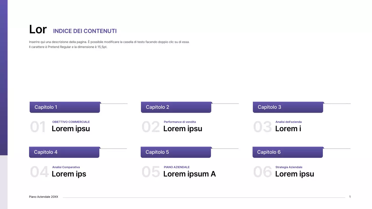 Kit di presentazione del business plan con concetto di indice viola sfumato