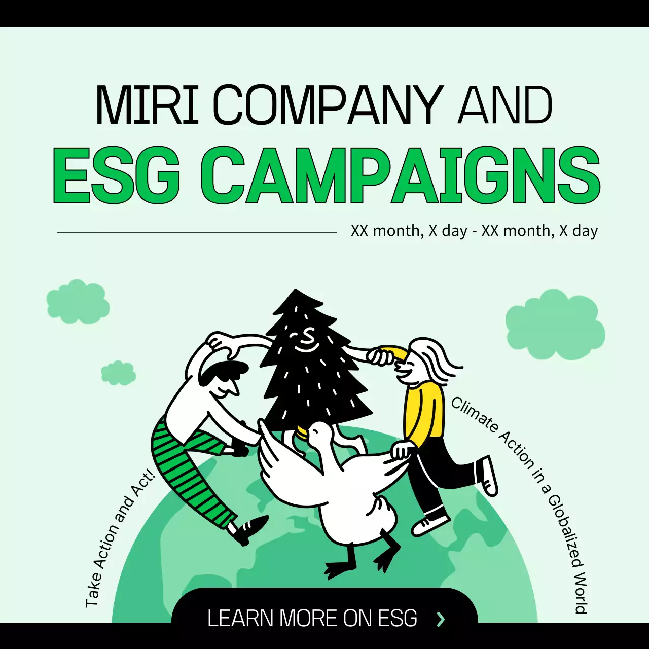 Green Modern Esg 캠페인 발표 인스타그램 캐러셀