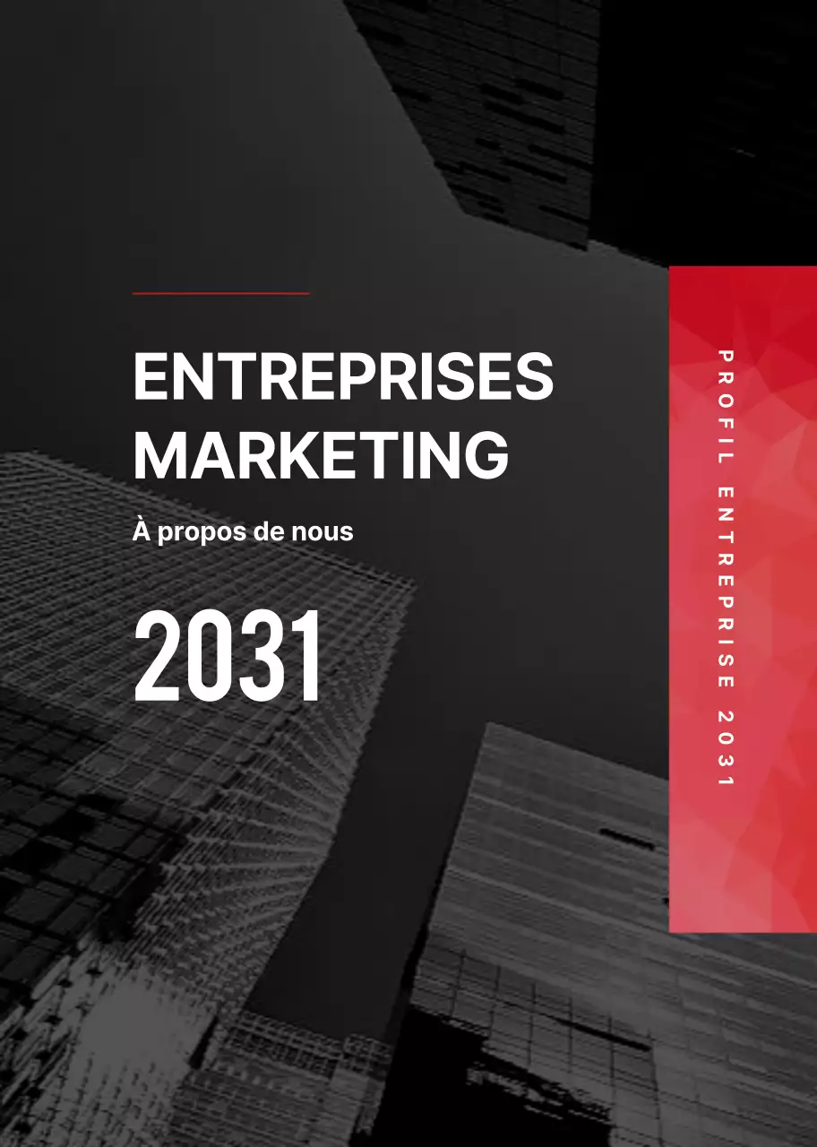 Reliure de printemps d'entreprise inspirée des bâtiments urbains rouges et noirs