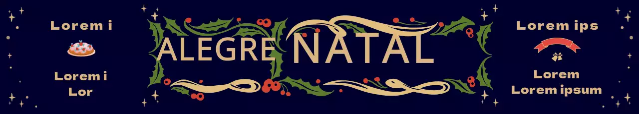 Ilustração de uma coroa de flores escura para uma faixa de Natal