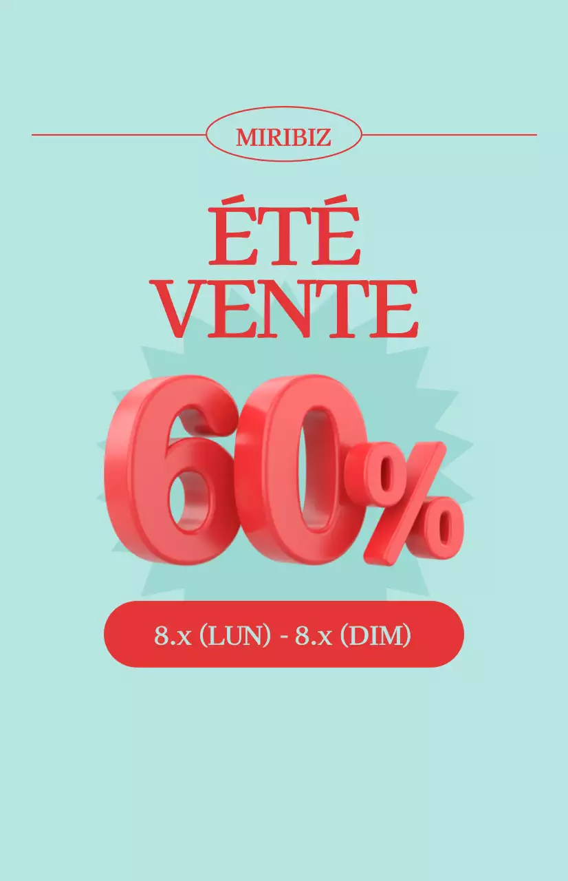 Promotion des soldes d'été sur fond bleu