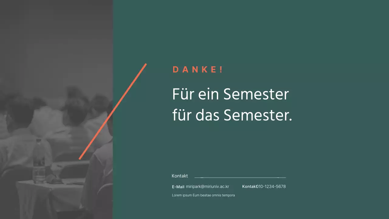 Grün-orangefarbenes Lehrplandesign