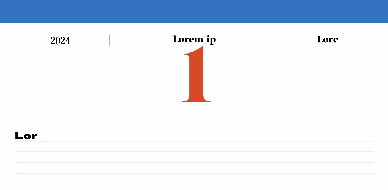 Calendario nostalgico di concezione retrò in rosso e blu