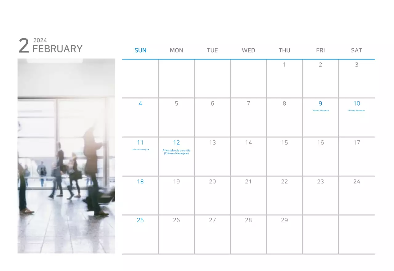 Blauw Wit Eenvoudig Zakelijk