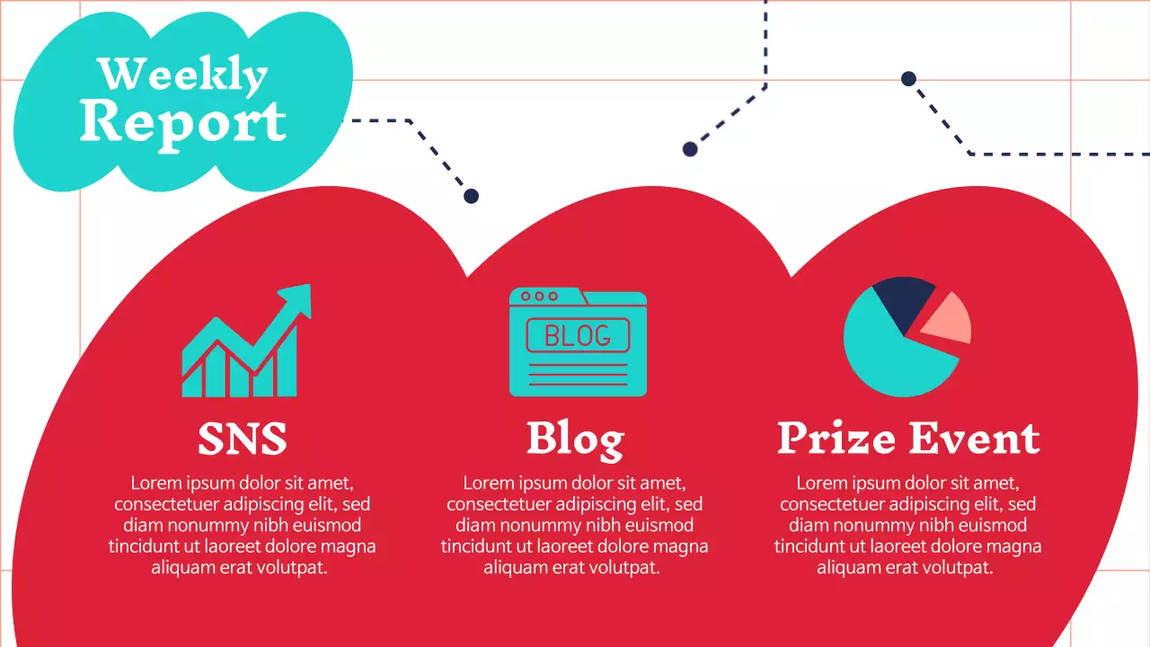 Marketing minutes reports trending in red and mint
