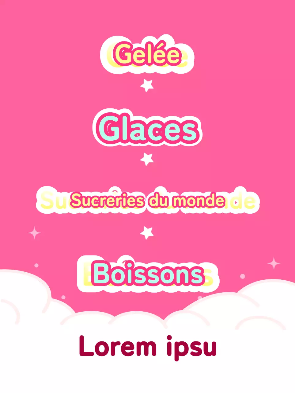 Un glacier rose et bleu clair