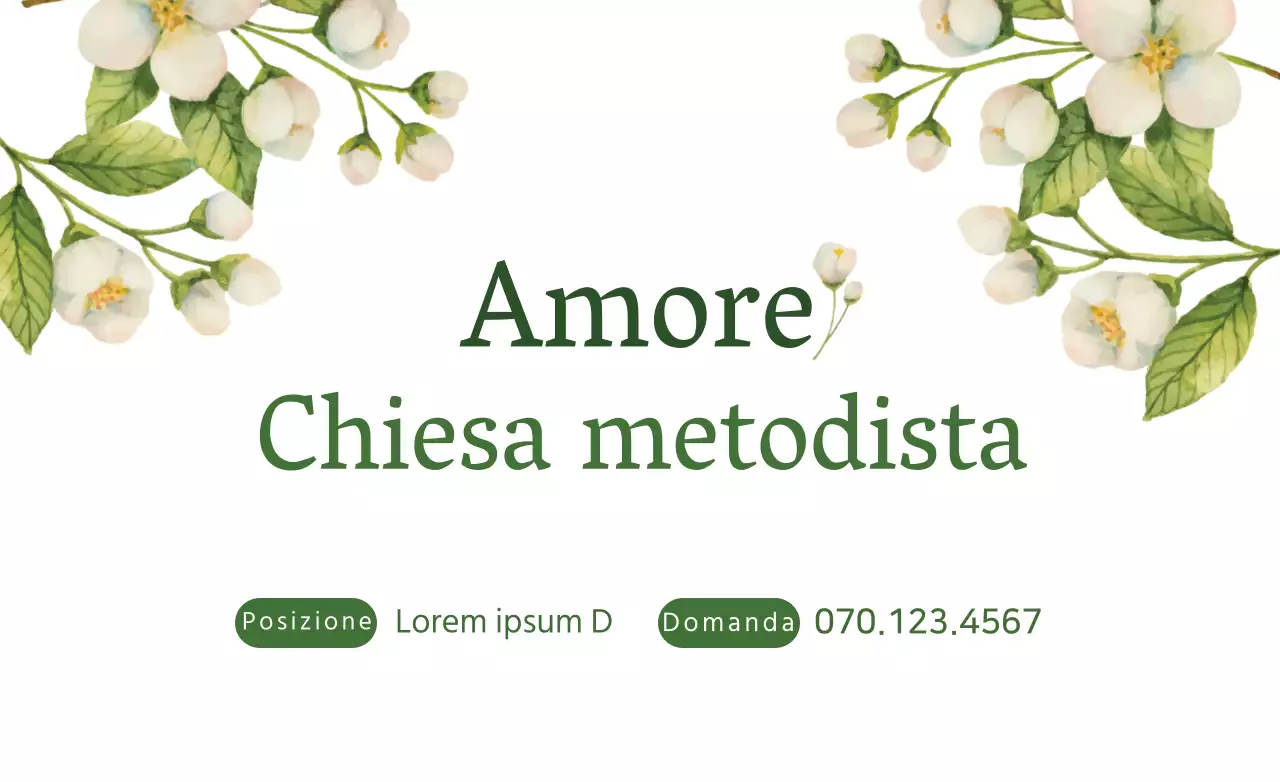 Design hot pack promozionale della chiesa con illustrazione floreale colorata ad acquerello