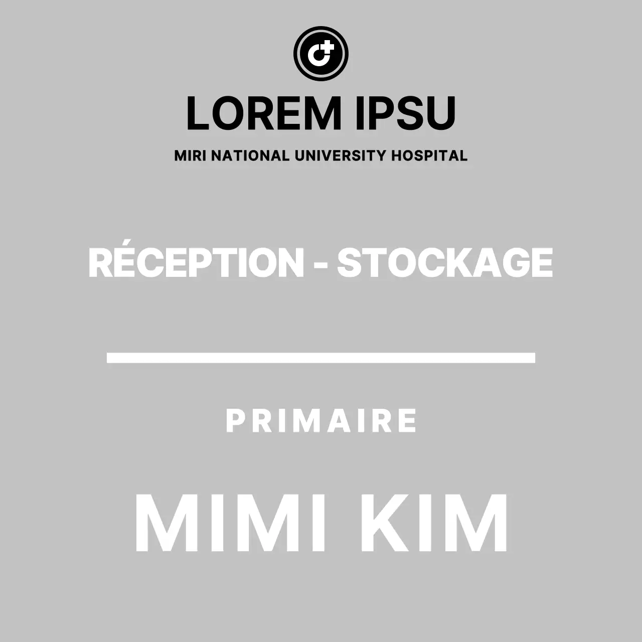 Support en acrylique pour hôpital avec instructions de rangement simples, en gris