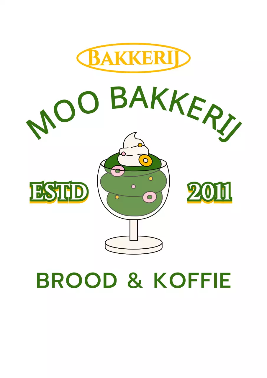 Emotioneel caféconcept in groen en geel