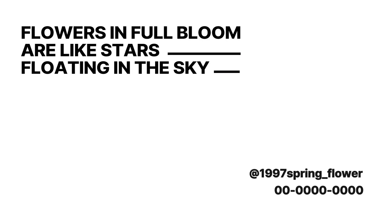 黄色 シンプル 花 ポスター 名刺