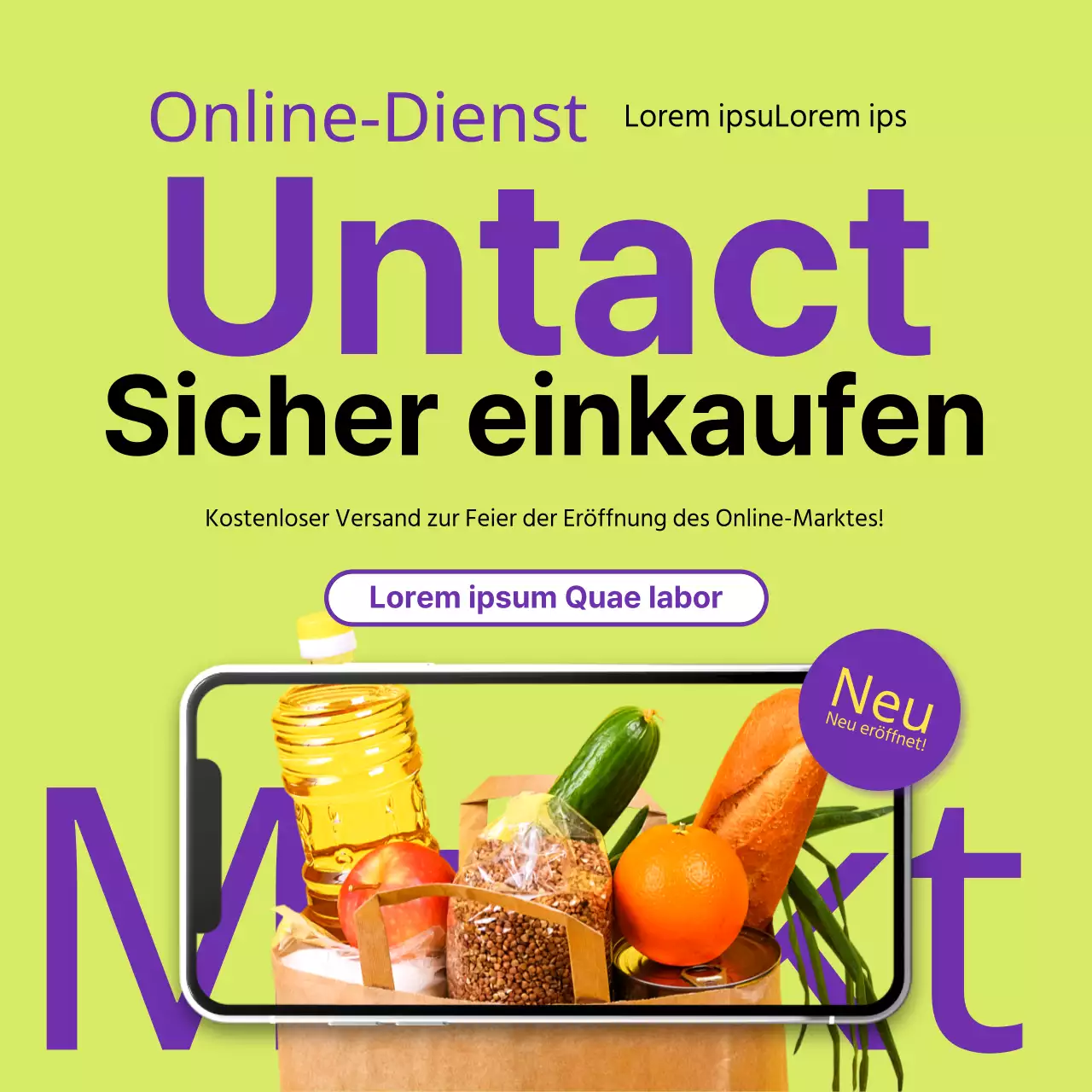 Luxuriöses Online-Einkaufserlebnis in komplementären Farben