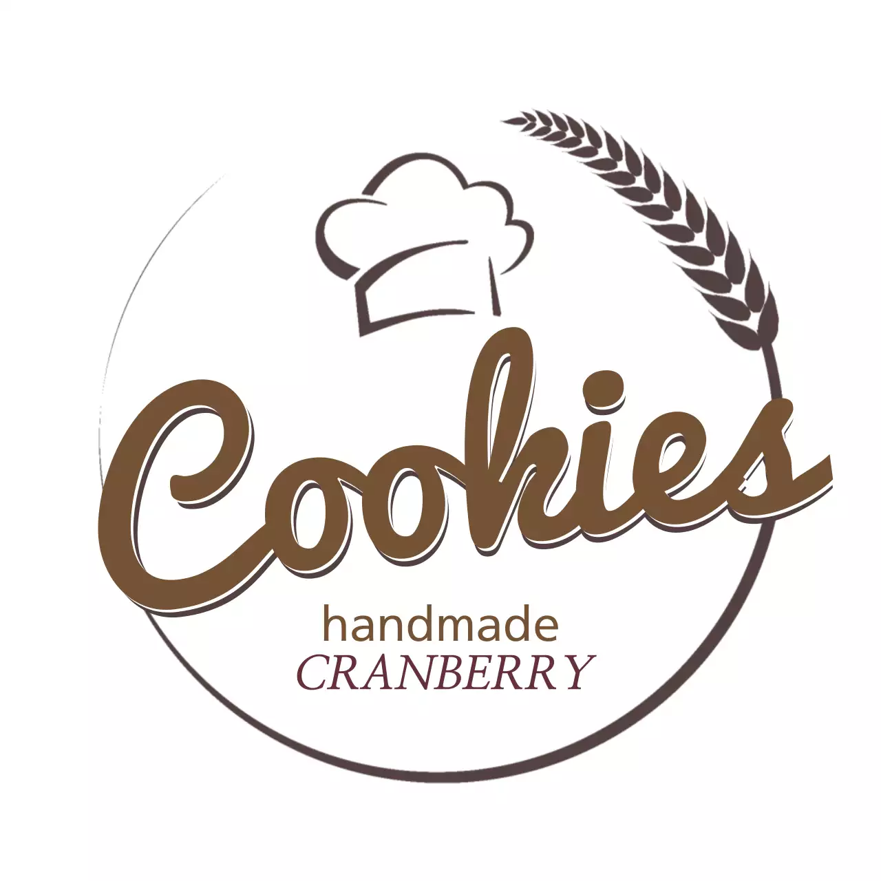 茶色 シンプル クッキー ロゴ ファンシーバナー