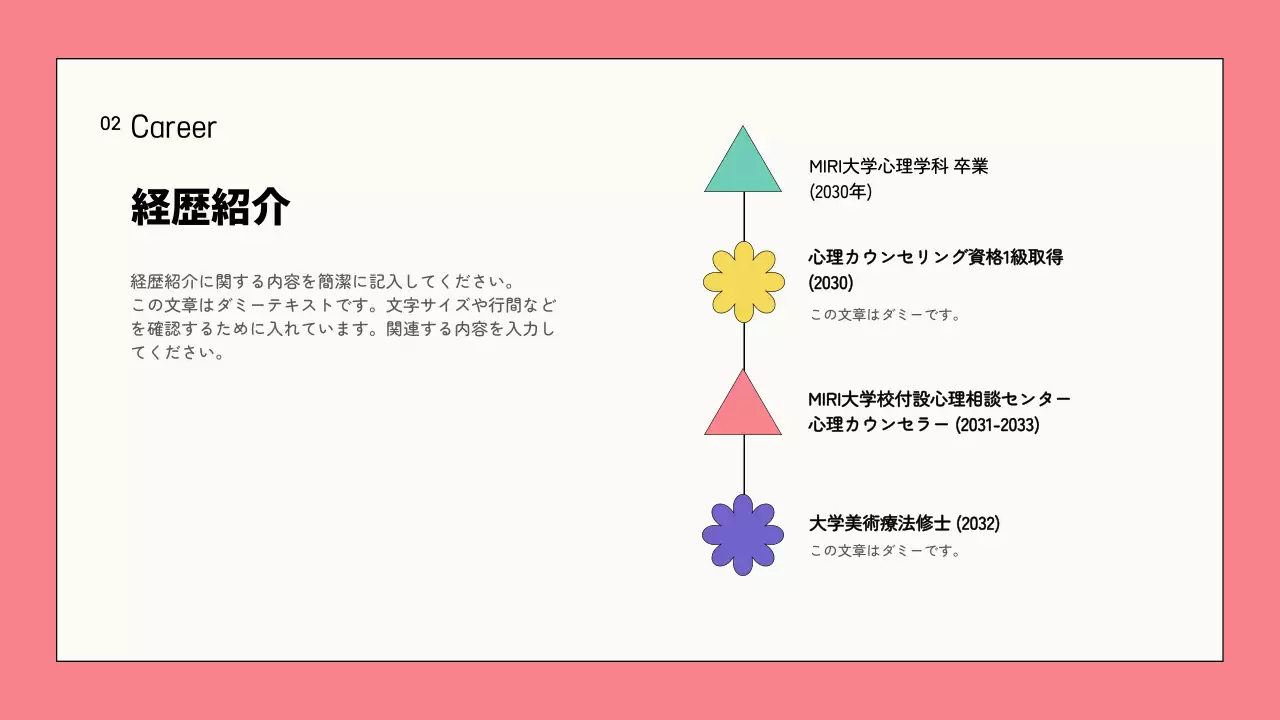ピンク ポップ 心理療法 プロフィール プレゼンテーション
