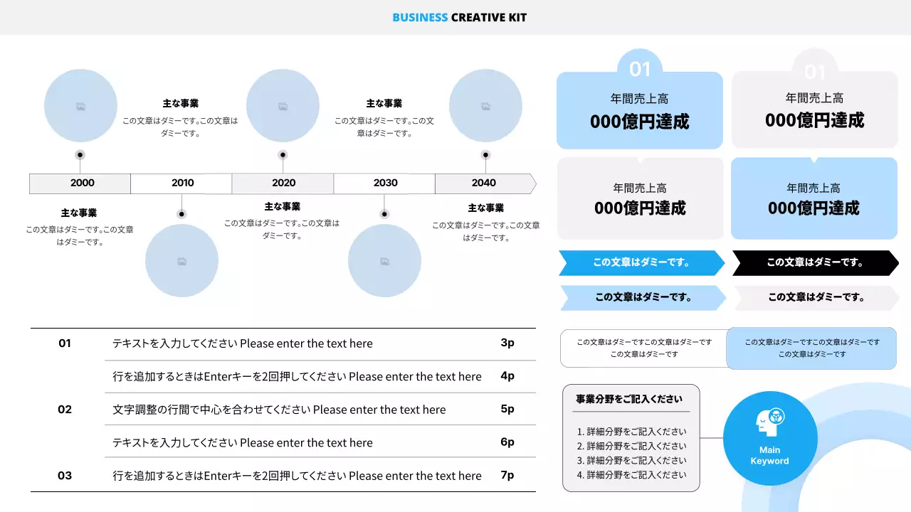 青 モダン 事業 報告書 プレゼンテーション