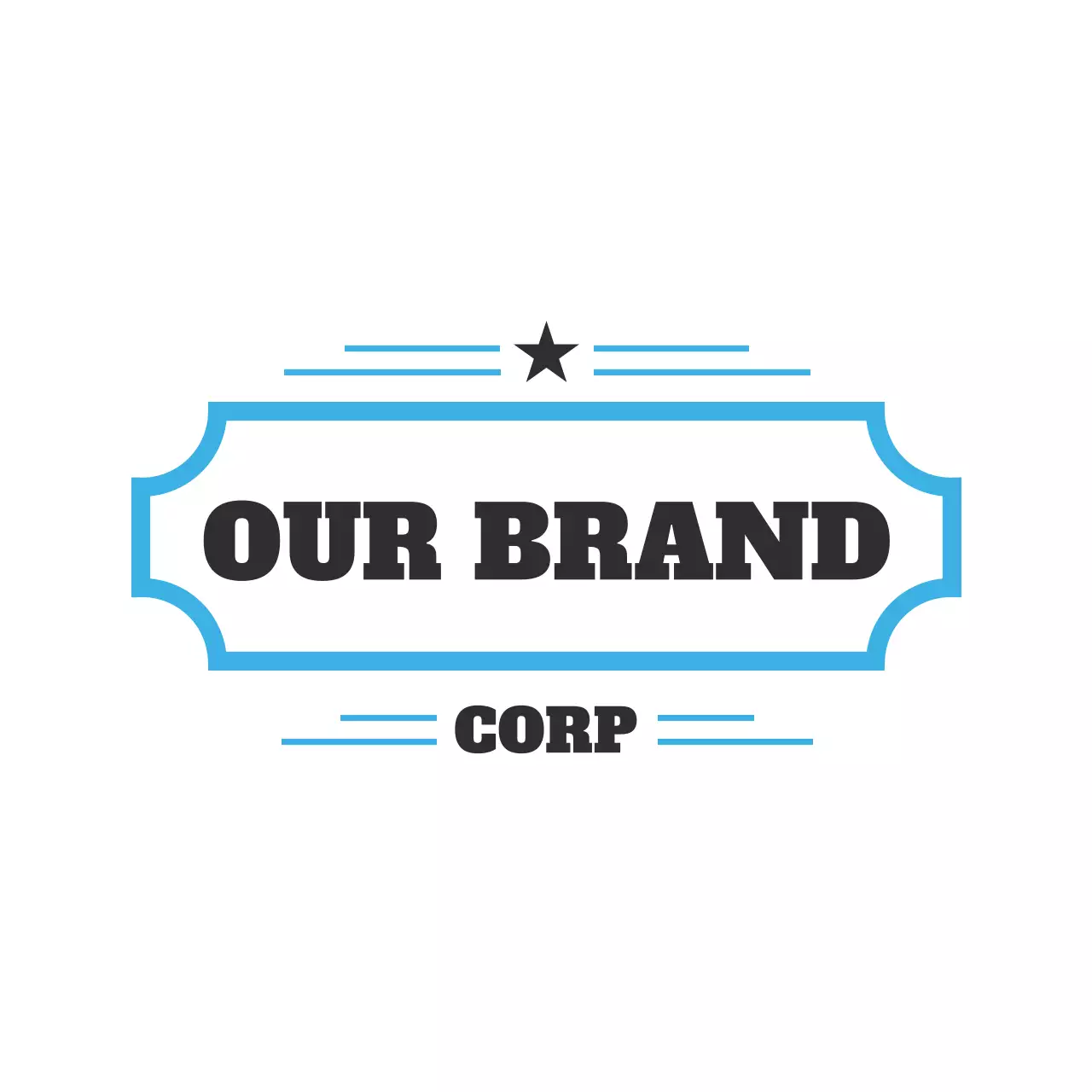 青 シンプル デザイン ロゴ