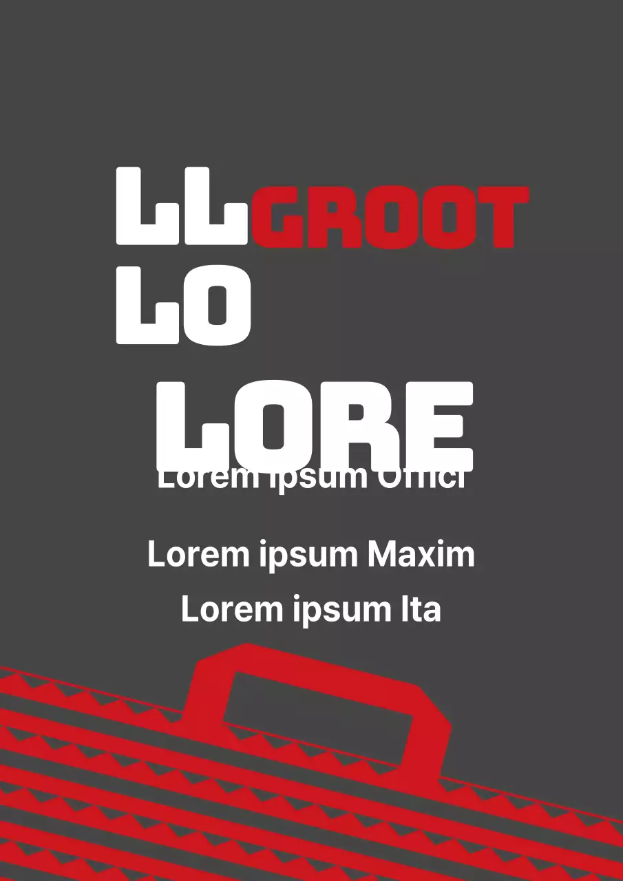 Promoot een evenement met een illustratie van een rode en grijze boodschappentas