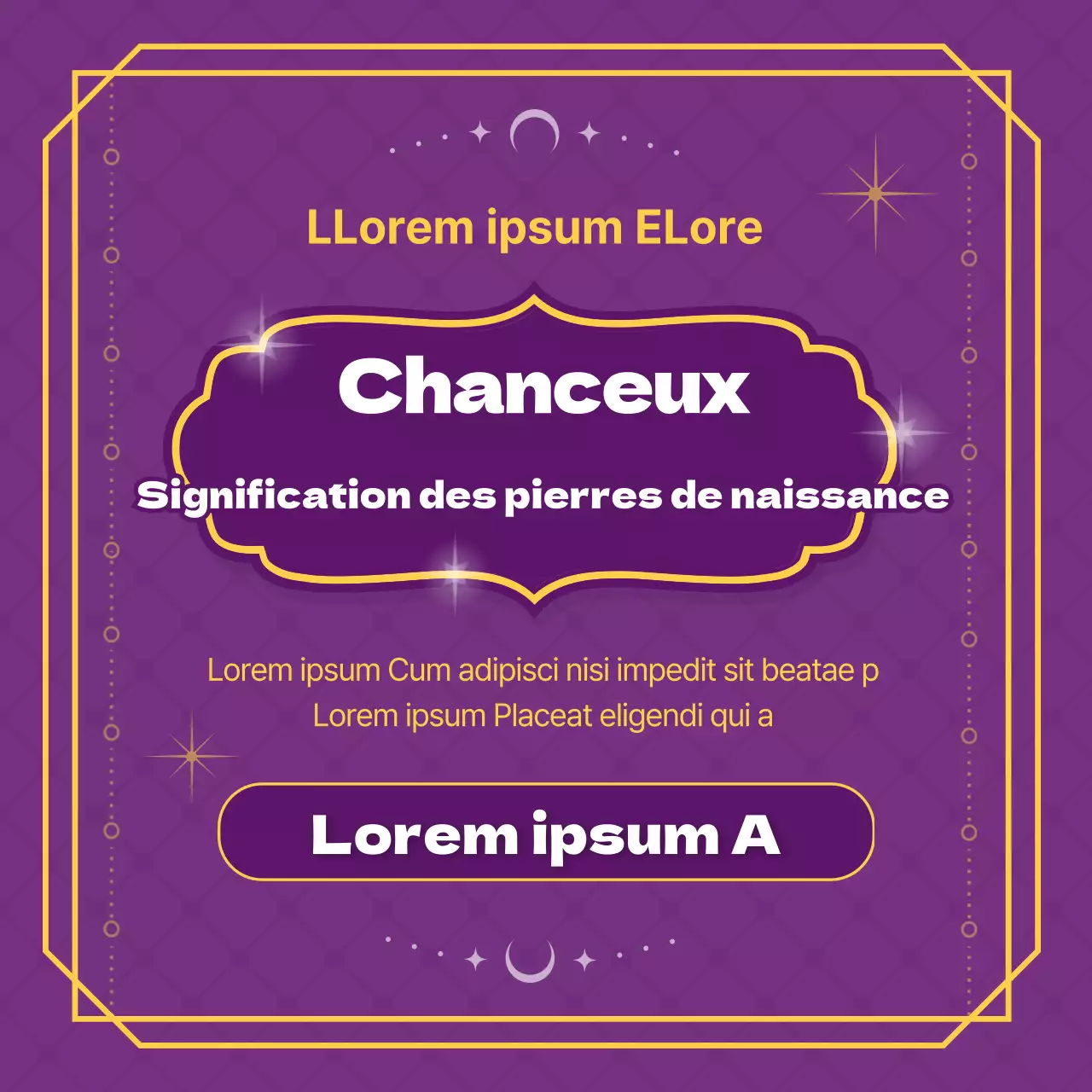 Concept de cartes de tarot violettes Cartes de naissanceNews Design