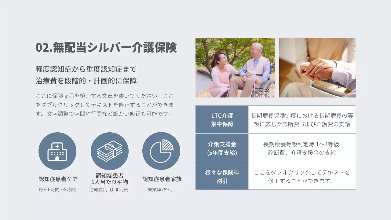 オレンジ シンプル 保険 資料 プレゼンテーション