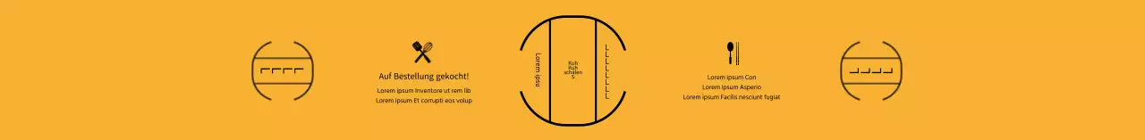 Gelbe einfache japanische Bento-Box