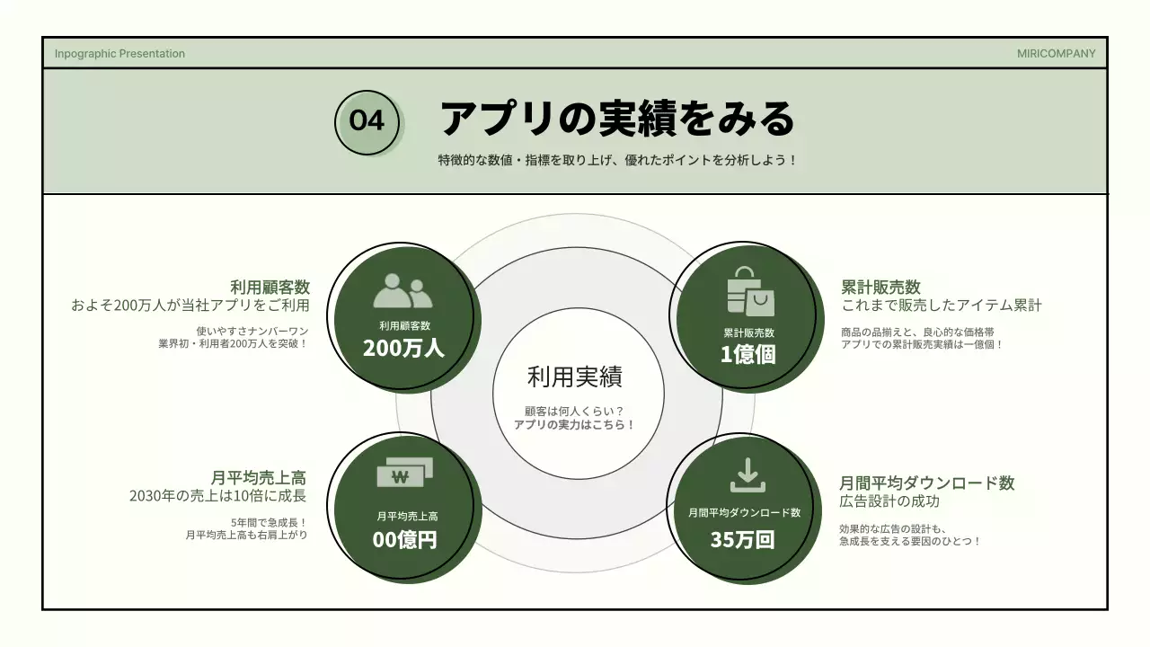 グレー モダン データ プレゼンテーション