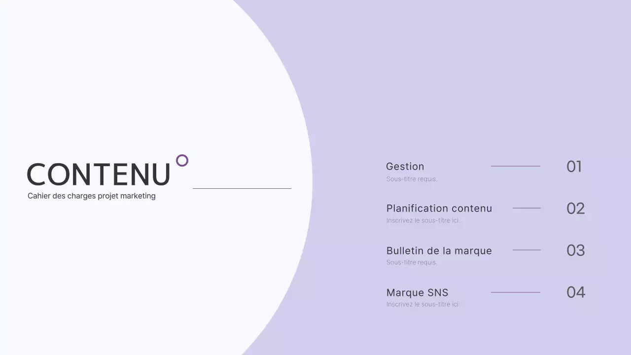 Un portefeuille de conception marketing propre