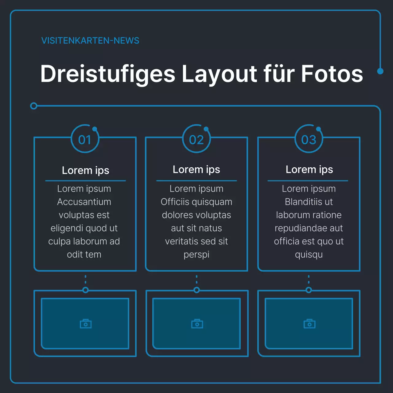 Einfache geometrische Formen in Schwarz und Blau für Unternehmen