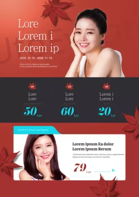 Promocione el evento de otoño de su cirujano plástico con follaje rojo y modelos